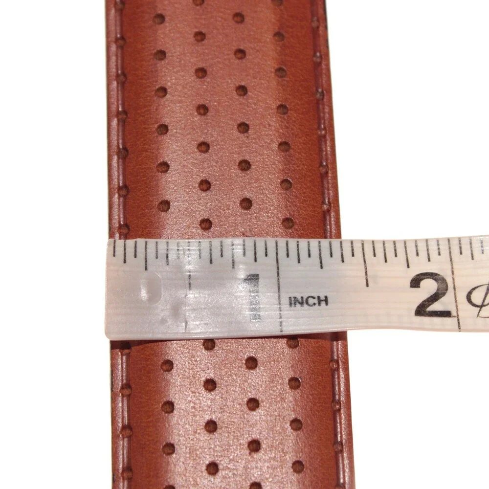 Paul Smith NWT Classic Dot Belt Size 40 US Brown Leather Made in Spain